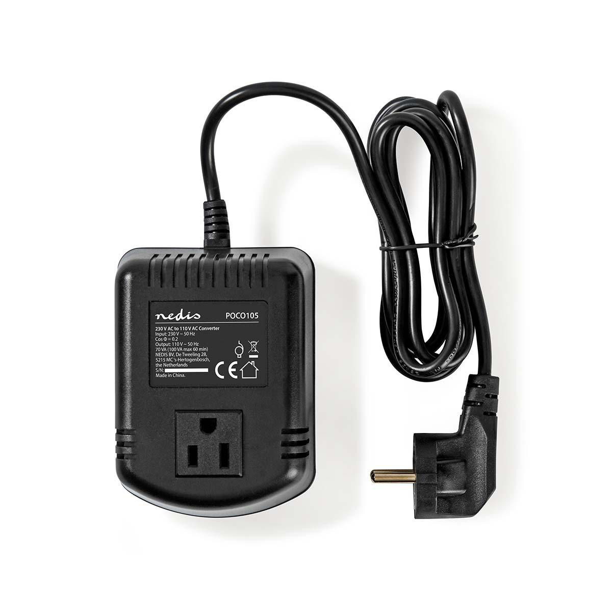 Adapter 220V 110V 100 W, Nedis POCO105-9