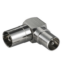 Adapter antenski GOOBAY, IEC (M) na antenski IEC (Ž), kutni, bulk-10