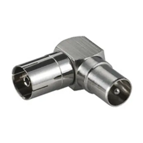 Adapter antenski GOOBAY, IEC (M) na antenski IEC (Ž), kutni, bulk