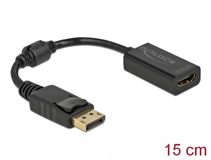 Adapter DELOCK, DisplayPort (M) na HDMI (Ž), 15cm 61011-6