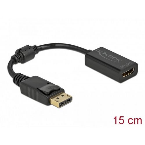 Adapter DELOCK, DisplayPort (M) na HDMI (Ž), 15cm 61011-2