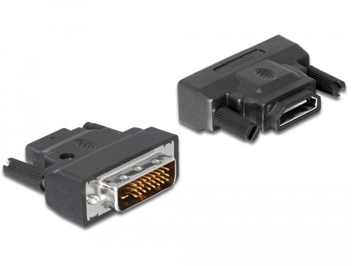 Adapter DELOCK, DVI 24+1 pin M HDMI Ž wi/LED 65024-12