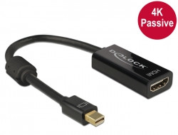 Adapter DELOCK, mini DP 1.2 (M) na HDMI (Ž), crni, blister-3