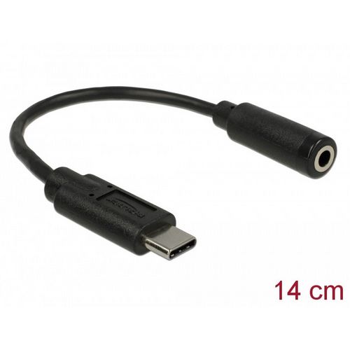 Adapter DELOCK, USB Type-C (M) na 3.5mm Stereo Jack (Ž), 14cm-2
