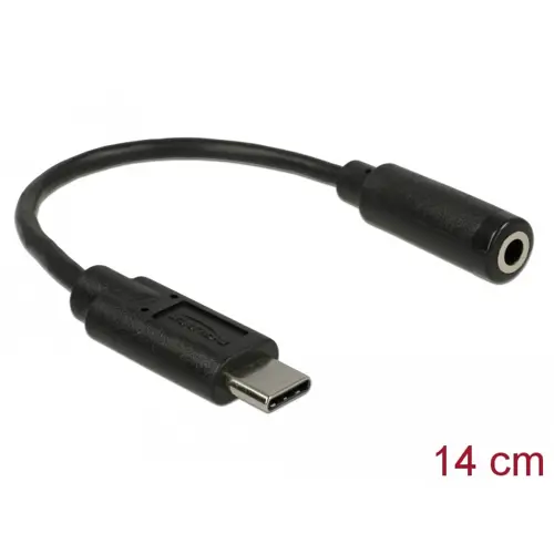 Adapter DELOCK, USB Type-C (M) na 3.5mm Stereo Jack (Ž), 14cm-11