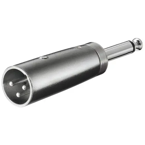 Adapter GOOBAY, 6.35mm TS (M) na XLR3 (M), bulk-0