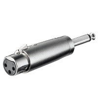 Adapter GOOBAY, 6.35mm TS (M) na XLR3 (Ž), bulk-15