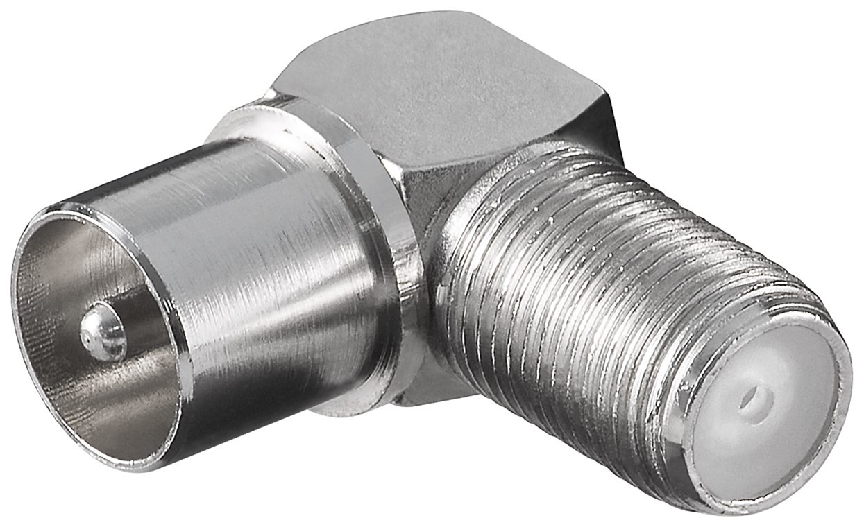 Adapter GOOBAY, F konektor (Ž) na antenski (M), kutni-9