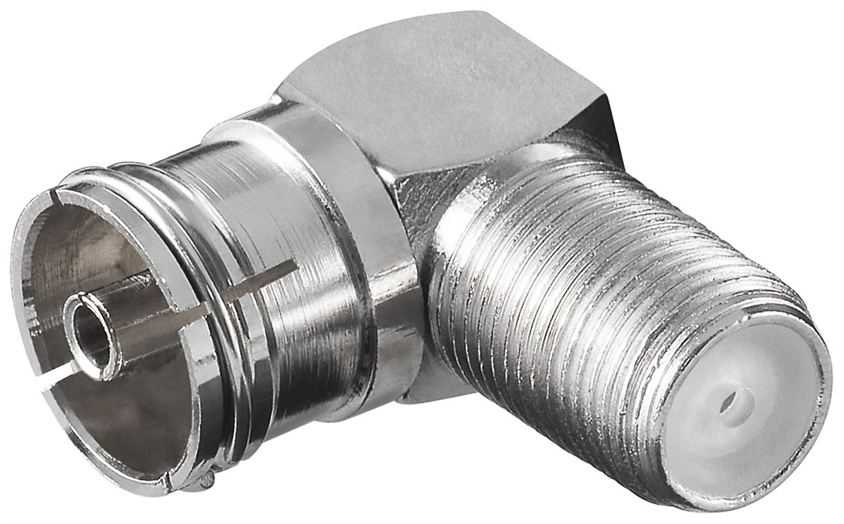 Adapter GOOBAY, F konektor (Ž) na antenski (Ž), kutni-13