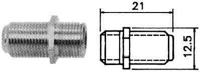 Adapter GOOBAY, F konektor (Ž) na F konektor (Ž), ravni, bulk-8
