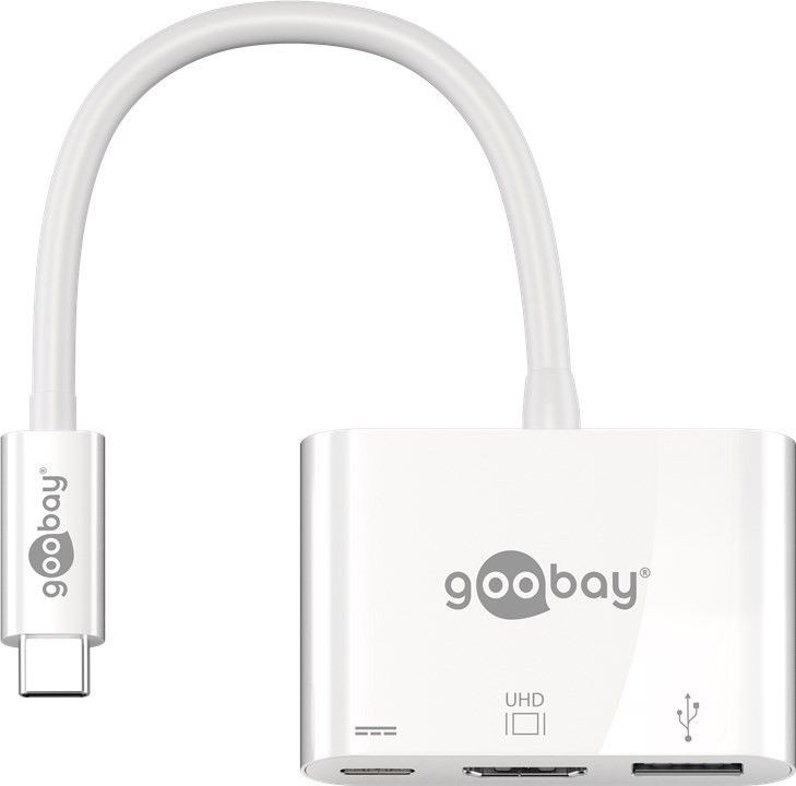 Adapter GOOBAY, USB Type-C (M) na USBA 3.0+HDMI+C-13