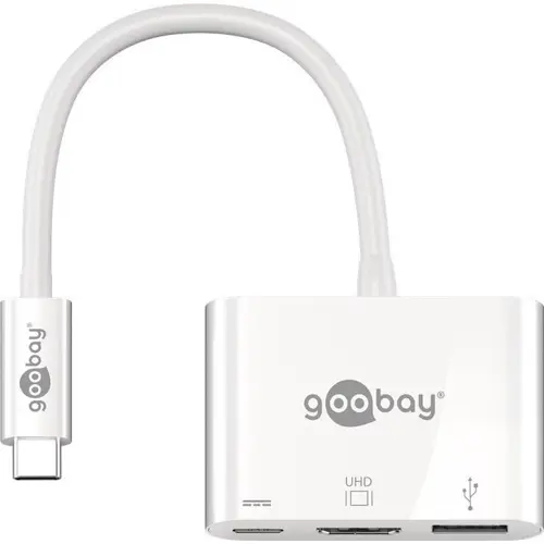 Adapter GOOBAY, USB Type-C (M) na USBA 3.0+HDMI+C-0