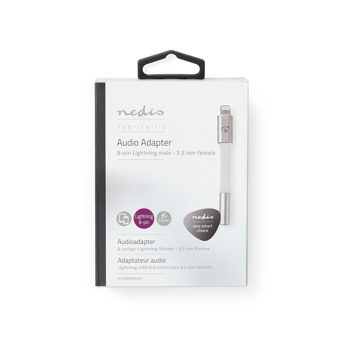 Adapter NEDIS CCTB39950AL015, Lightning (M) na 3.5 mm (Ž), Gold Plated, 0.15m-8