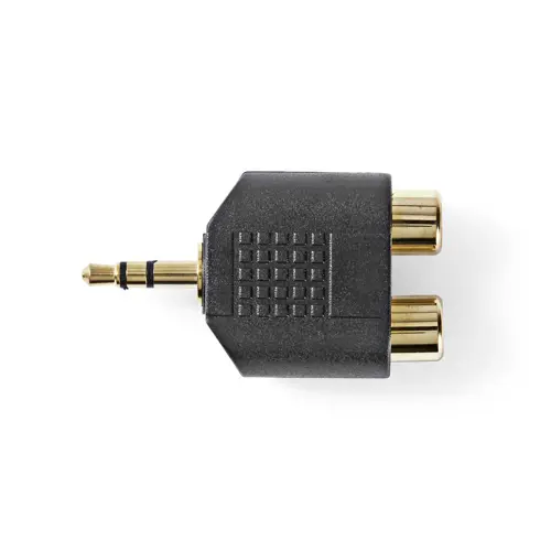 Adapter NEDIS, 3.5mm TRS (M) na 2x RCA (Ž), pozlaćeni, bulk-5