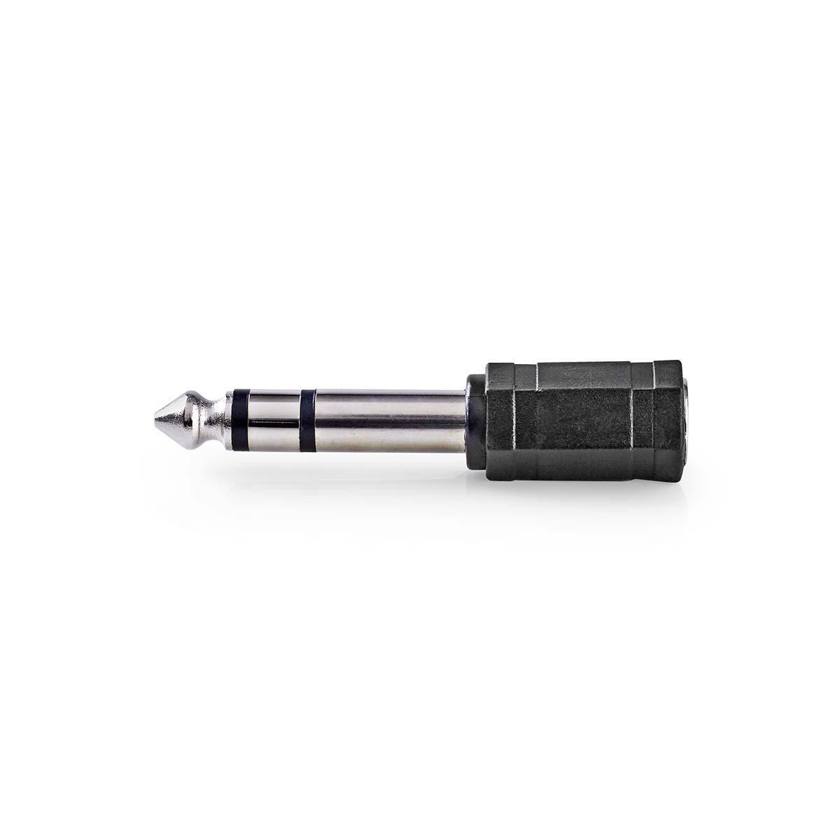 Adapter NEDIS, 6.35mm TRS (M) na 3.5 mm TRS (Ž), crni, blister-11