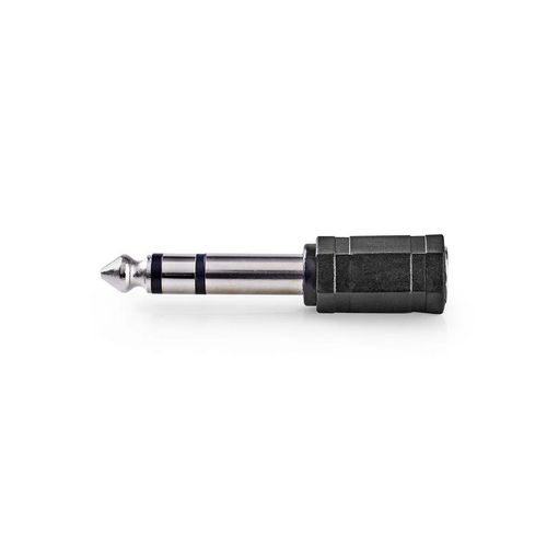 Adapter NEDIS, 6.35mm TRS (M) na 3.5 mm TRS (Ž), crni, blister-2