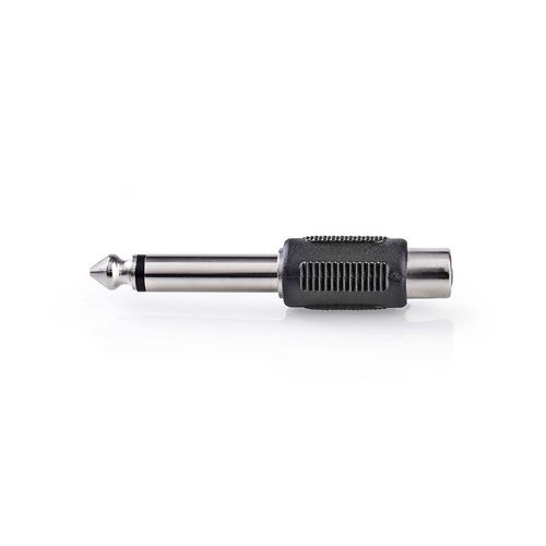 Adapter NEDIS, 6.35mm TS (M) na RCA (Ž), crni, blister-2