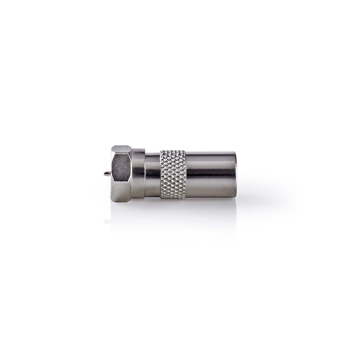 Adapter NEDIS, F konektor (M) na antenski IEC (M) ravni, blister-6