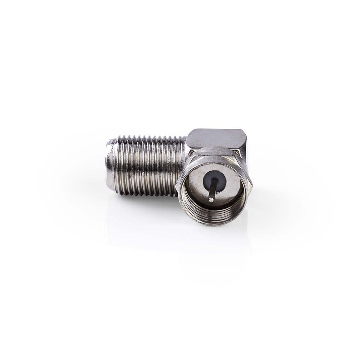 Adapter NEDIS, F konektor (M) na F konektor (Ž), kutni, bulk-10
