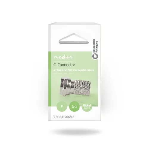 Adapter NEDIS, F-Connector (M), set 5 kom, 75 Ohm-1