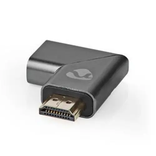 Adapter NEDIS, HDMI (M) na HDMI (Ž), kutni 90°, sivi-1