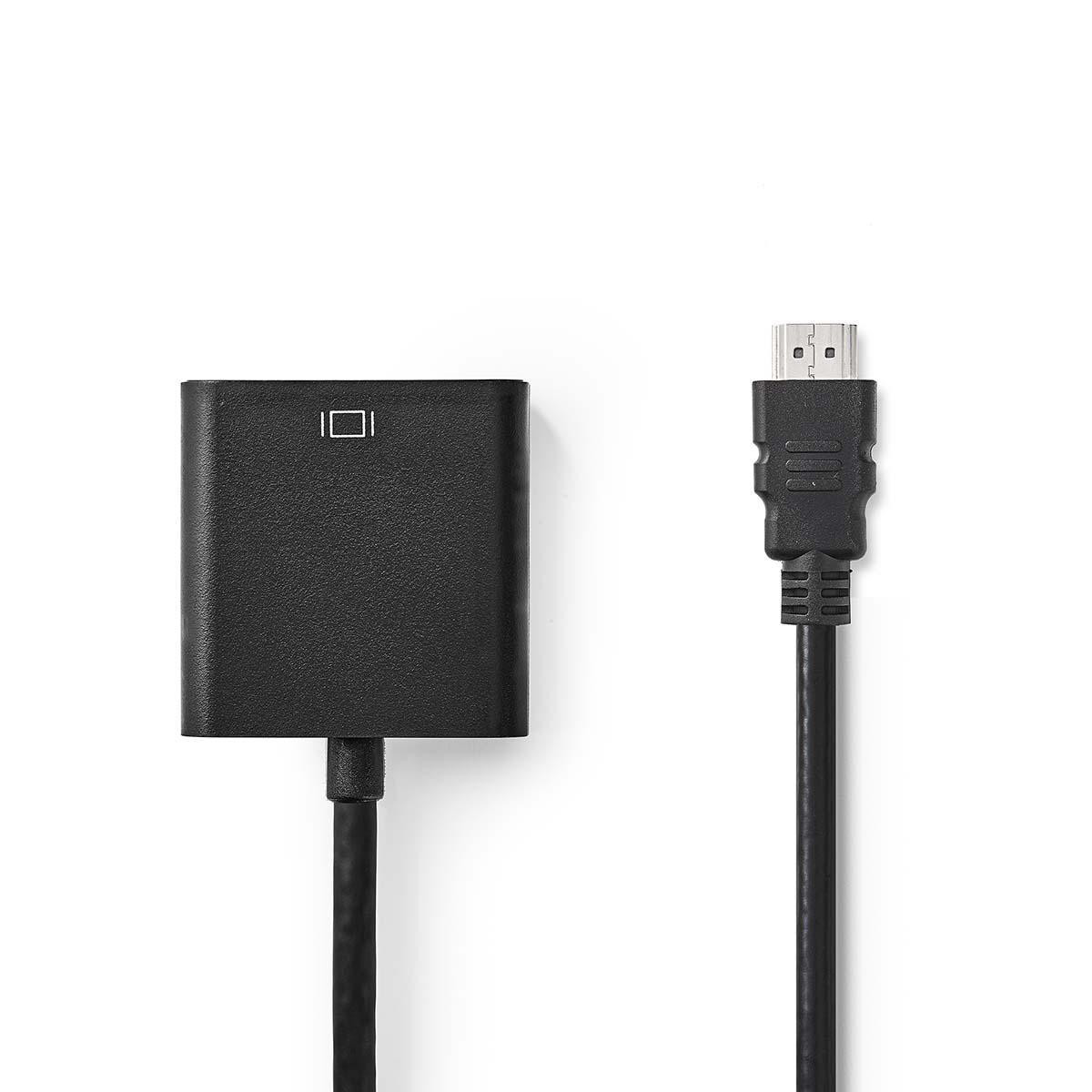Adapter NEDIS, HDMI (M) na VGA (Ž), 0.2m, blister-5