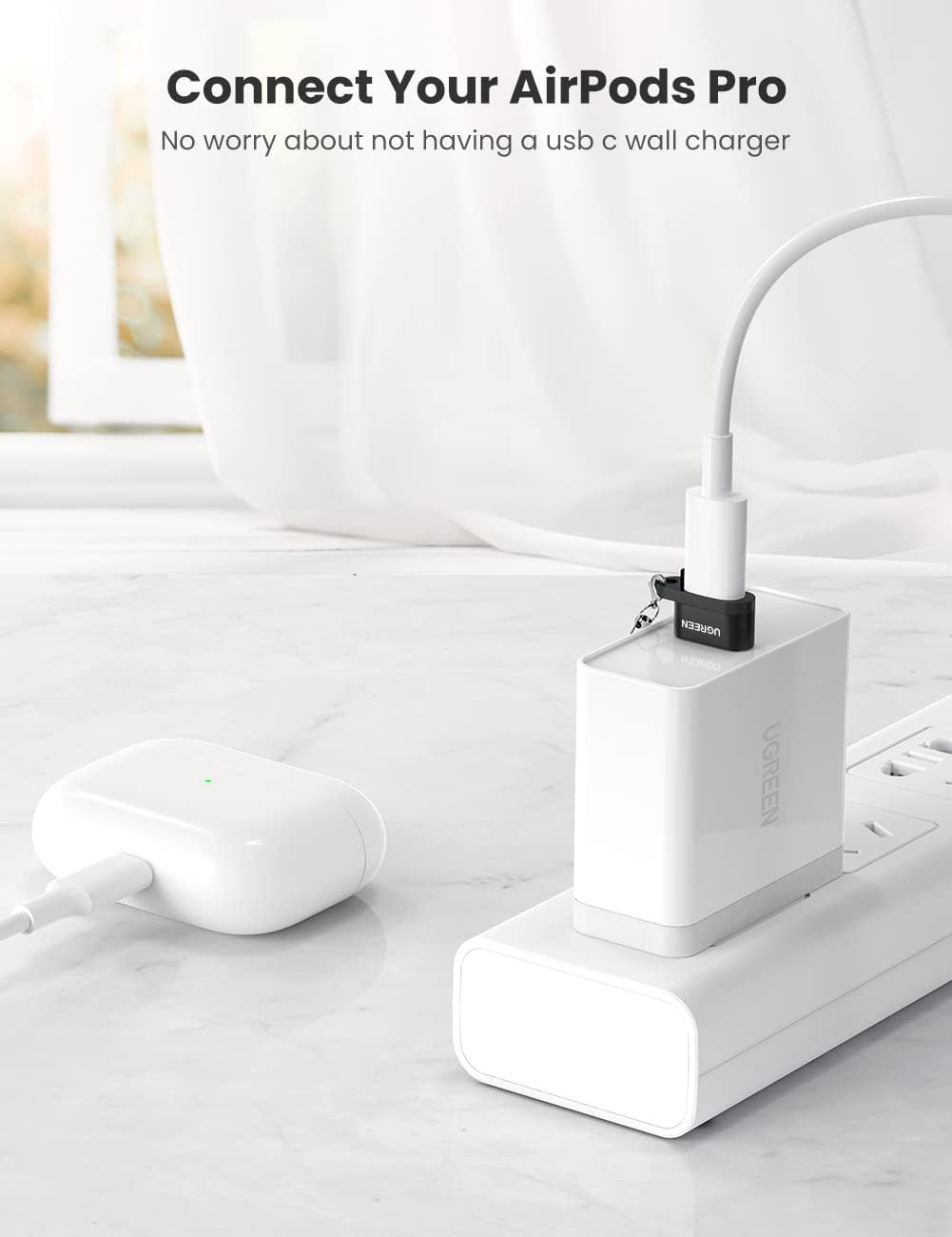 Adapter UGREEN USB-A (M) na USB-C (Ž) crni-7