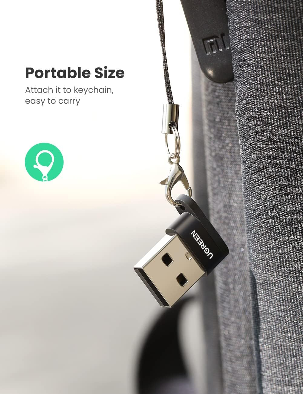 Adapter UGREEN USB-A (M) na USB-C (Ž) crni-3