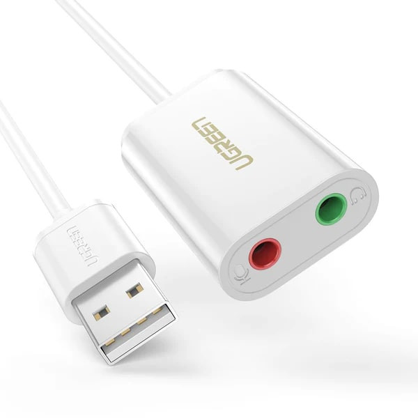 Adapter UGREEN, USB-A na 3.5mm, bijeli, 15cm-4