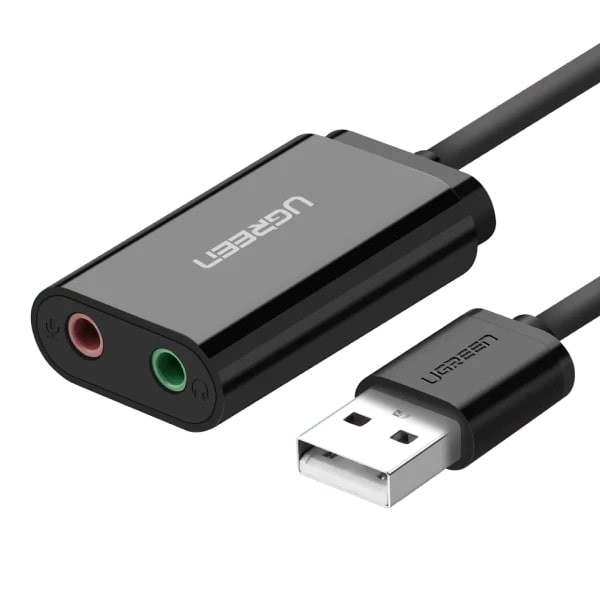 Adapter UGREEN, USB-A na 3.5mm, crni, 15cm-20