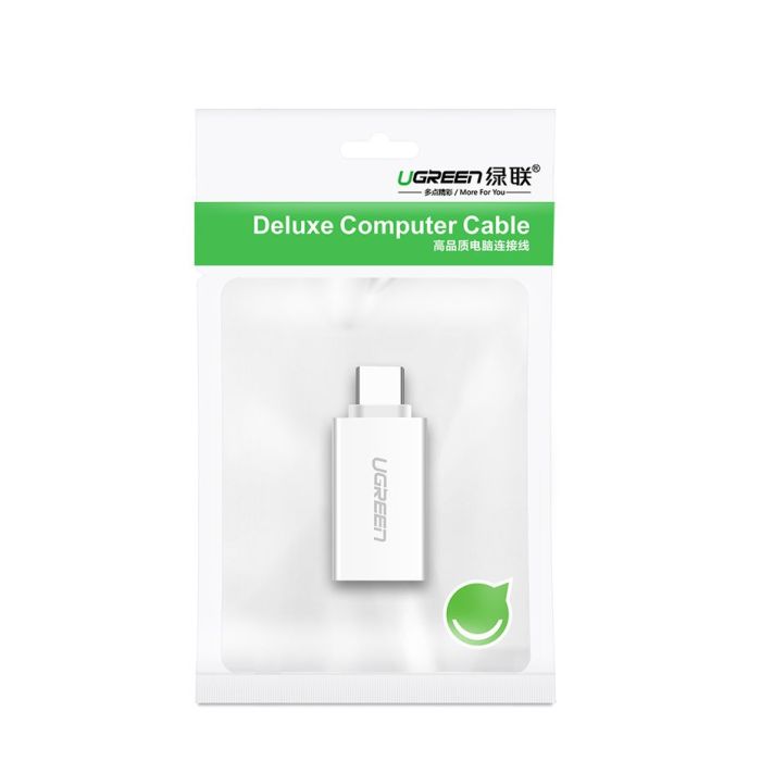 Adapter UGREEN, USB-C 3.1 (M) na USB 3.0 A (Ž) OTG, crni, ABS-14