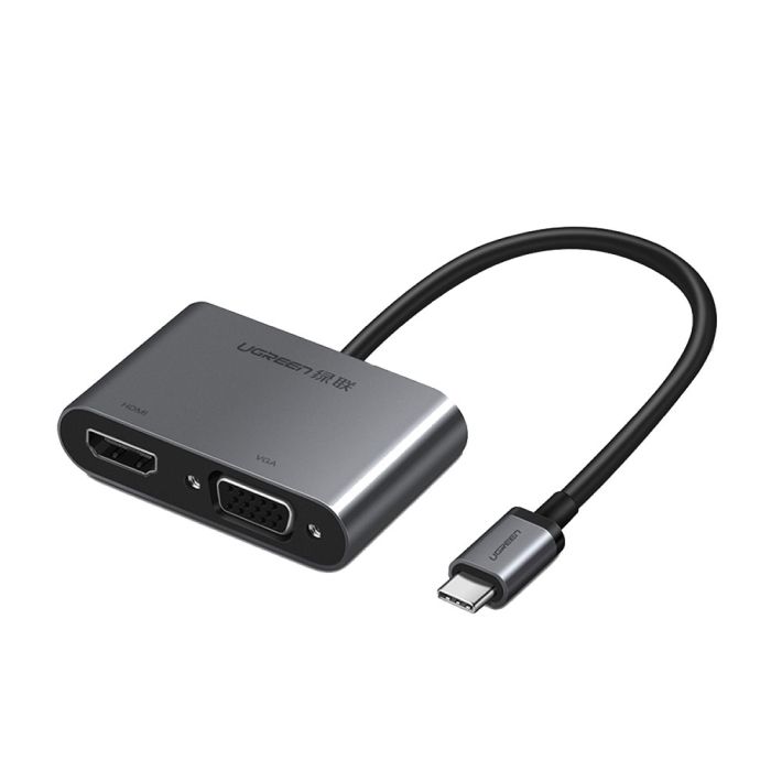 Adapter UGREEN, USB-C na HDMI, VGA sa PD, sivi-4