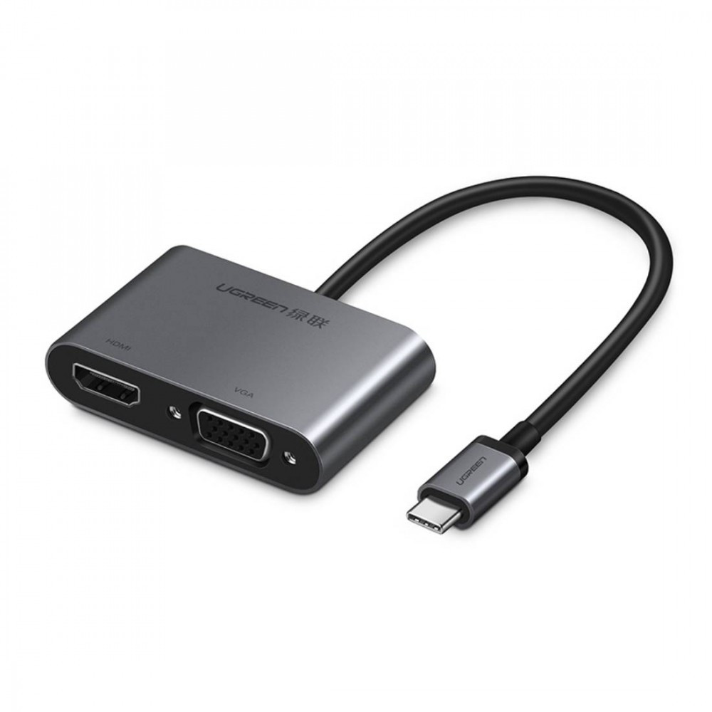 Adapter UGREEN, USB-C na HDMI, VGA sa PD, sivi-6