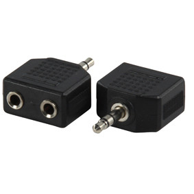 Adapter VALUELINE, 3.5mm TRS (M) na 3.5mm TRS (Ž) + 3.5mm TRS (Ž)-10