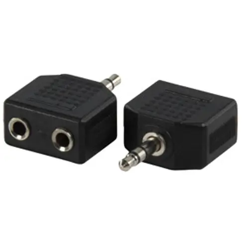 Adapter VALUELINE, 3.5mm TRS (M) na 3.5mm TRS (Ž) + 3.5mm TRS (Ž)-4