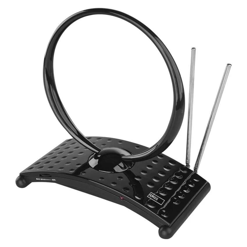 Antena EMOS CITY RING-C550, FM/DAB/DVB-T/T2, 0-25km, sobna, aktivna, filter LTE/4G/5G-15
