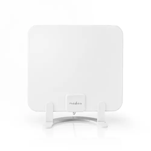 Antena NEDIS DVB-T/T2, 0-25km, sobna, 30dB, FM/VHF/UHF, LTE 700 filter, DAB, aktivna, bijela-0