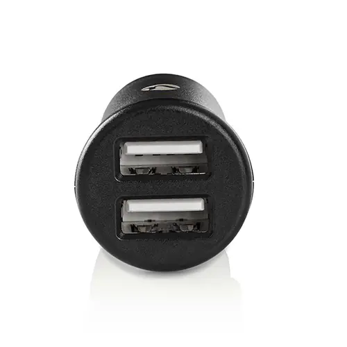 Auto punjač NEDIS CCHAU480ABK, 24W, 2x USB-A, crni-1