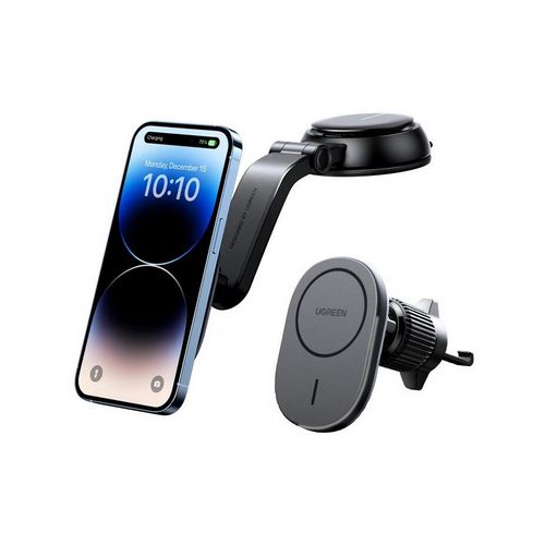 Auto punjač UGREEN MagSafe, 15W, magnetni, bežični/indukcijski, crni-3