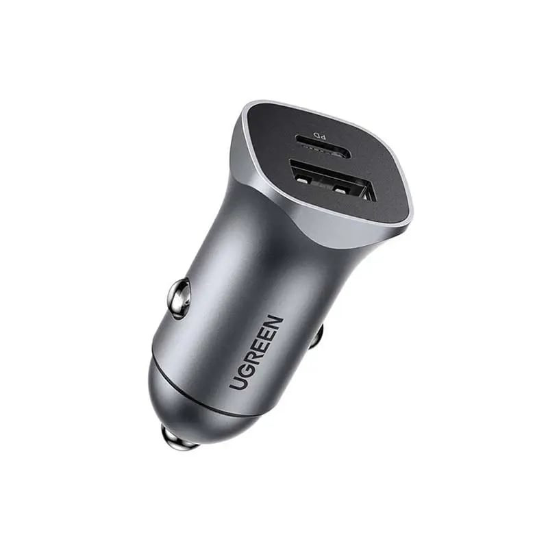 Auto punjač UGREEN, 30W, USB-C PD+USB-A, sivi-19