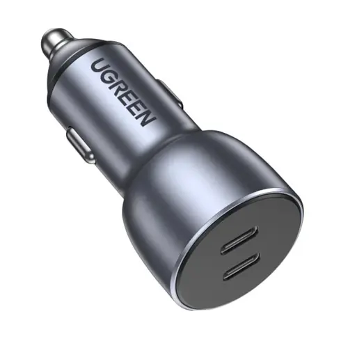 Auto punjač UGREEN, 36W, USB-C PD+USB-C PD, sivi-1
