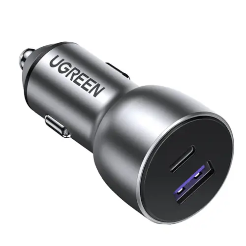 Auto punjač UGREEN, 52.5W, USB-C PD+USB-A QC, sivi-8