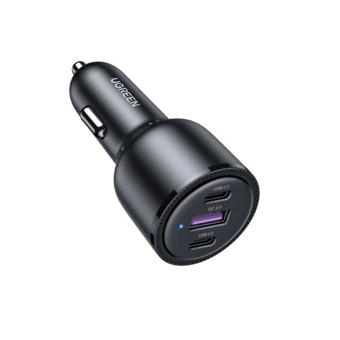 Auto punjač UGREEN, 69W, 2xUSB-C PD+USB-A, sivi-23