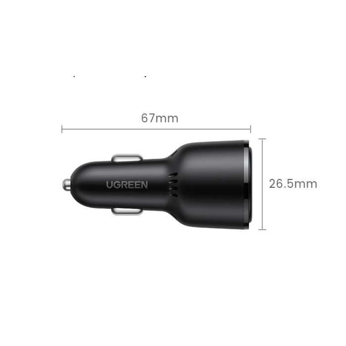 Auto punjač UGREEN, 69W, 2xUSB-C PD+USB-A, sivi-22