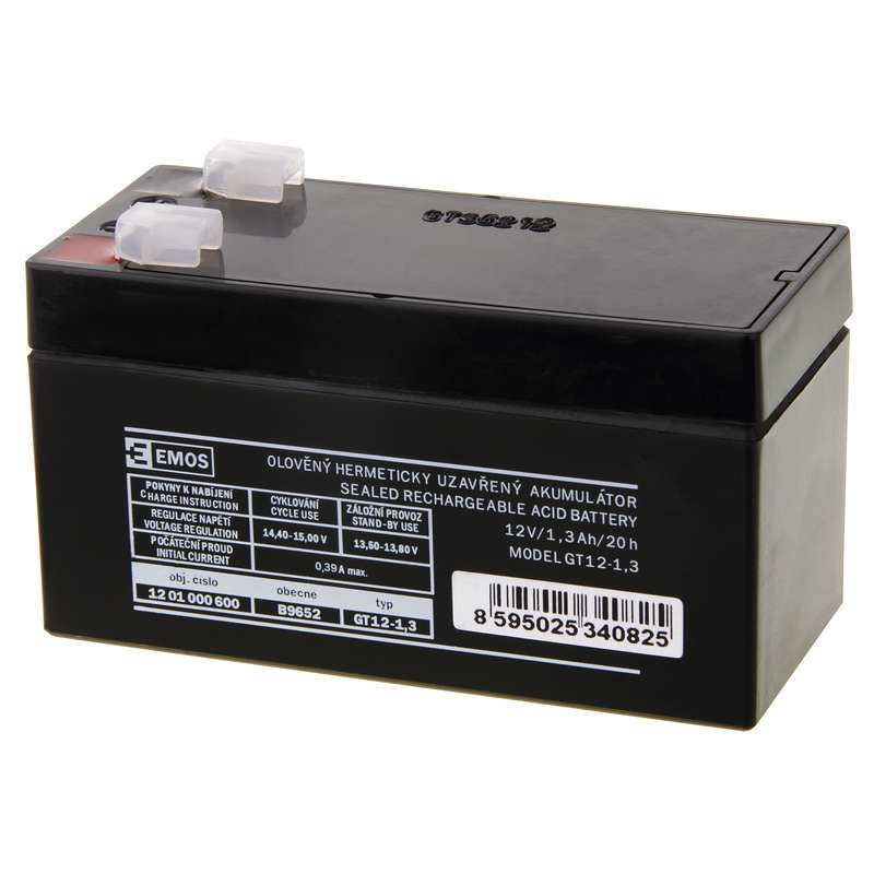 Baterija akumulatorska EMOS OT 1.3-12, 12V, 1.3Ah, 97x43x53 mm-11
