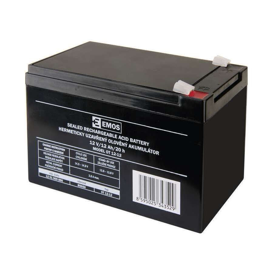Baterija akumulatorska EMOS OT 12-12, 12V, 12Ah, 151x99x95 mm-9