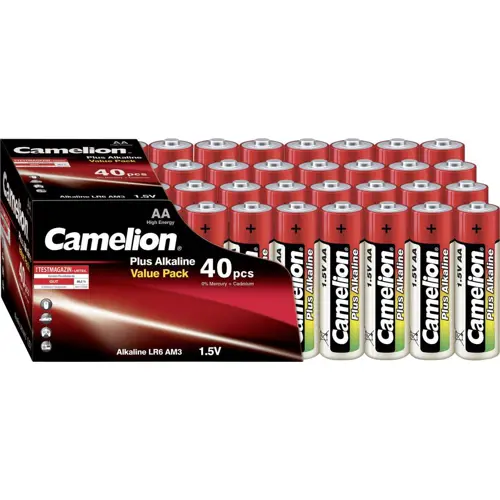 Baterija alkalna 1,5V AA, kutija 40 kom, Camelion