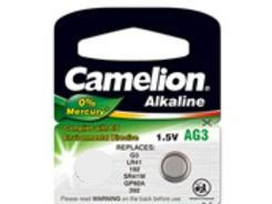 Baterija alkalna 1,5V AG3, LR41, bez žive, 1 kom, Camelion-5