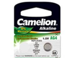 Baterija alkalna 1,5V AG4, LR66, bez žive, 1 kom, Camelion-14