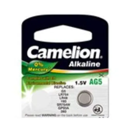 Baterija alkalna 1,5V AG5, LR48, bez žive, 1 kom, Camelion-1